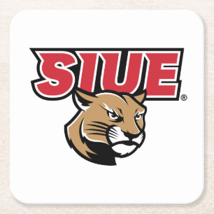 SIUE Cougars Square Paper Coaster