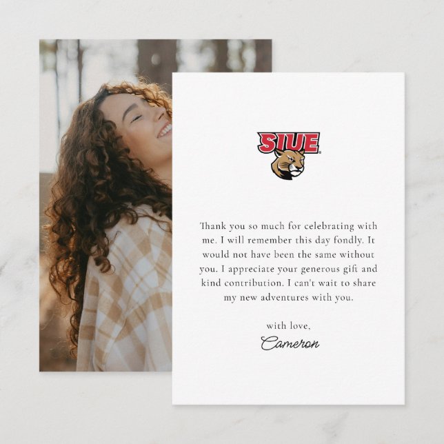 SIUE Graduation Thank You Card (Front/Back)