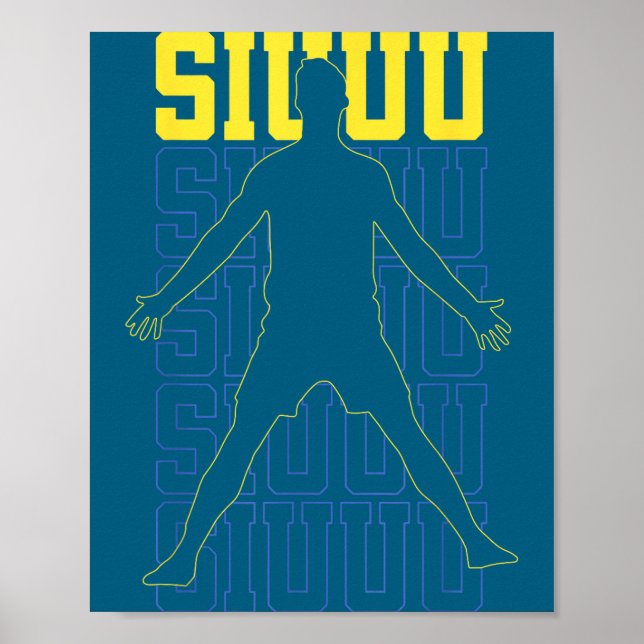 Siuuu Football Soccer Player Soccer Poster (Front)