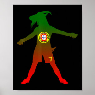 Siuuu Real Goat Portugal Flag Soccer Men Women Kid Poster