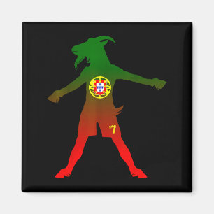 Siuuu Real Goat Rtugal Flag Soccer Men Women Kids  Magnet