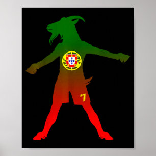 Siuuu Real Goat Rtugal Flag Soccer Men Women Kids  Poster
