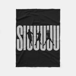 Siuuu Soccer Footbyll Present Boys Men Women Kid Fleece Blanket