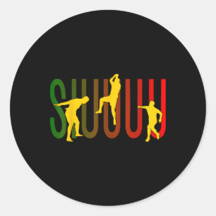 Siuuuu Funny Soccer Footll Lovers Shirt For Fans K Classic Round Sticker