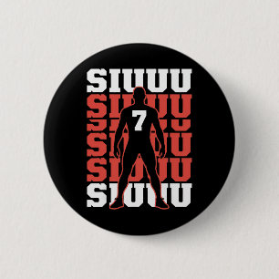 Siuuuu Funny Soccer Player Fan Kid's Boy Boys Socc 6 Cm Round Badge