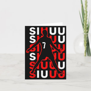 Siuuuu Funny Soccer Present For Soccer Lovers Fan  Card