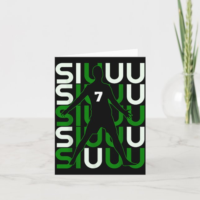 Siuuuu Funny Soccer Present For Soccer Lovers Fan  Card (Front)
