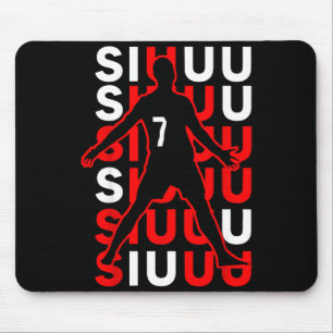 Siuuuu Funny Soccer Present For Soccer Lovers Fan  Mouse Pad