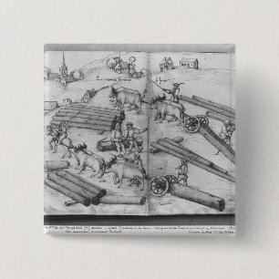 Siver mine of La Croix-aux-Mines, Lorraine 15 Cm Square Badge