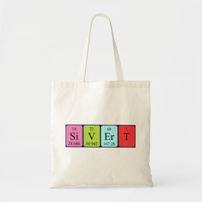 Sivert periodic table name tote bag (Front)