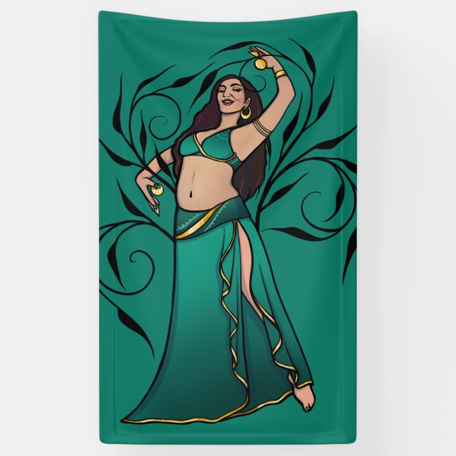 Sivoney Belly Dancer Goddess Banner (Vertical)