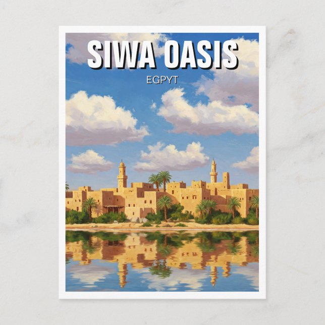 Siwa Oasis Egypt Travel Postcard (Front)