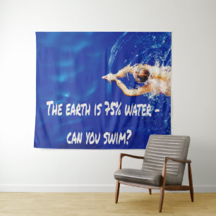 Siwmming Swim Team Love to Swim Pool Tapestry