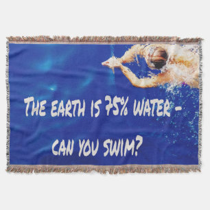 Siwmming Swim Team Love to Swim Pool Throw Blanket