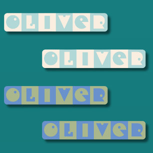 Six 6 letter boy name rectangular iron Patch