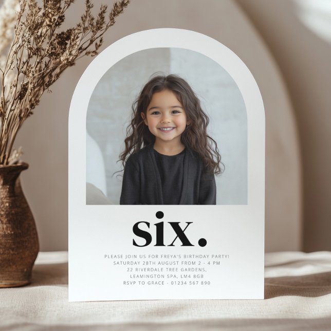 Six Arch Photo Birthday Invitation (Creator Uploaded)