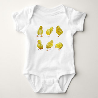 Six baby chicks onsie baby bodysuit