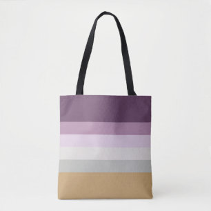 Six Colours - Blue Violet Purple Pink Grey Yellow Tote Bag