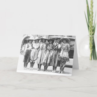 Six cowgirls at Cheyenne Frontier Days. Card