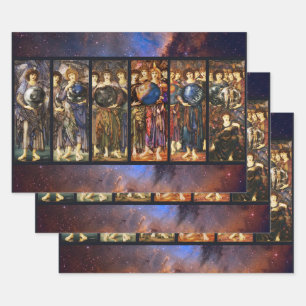 SIX DAYS OF CREATION ANGELS by Edward Burne Jones  Wrapping Paper Sheet