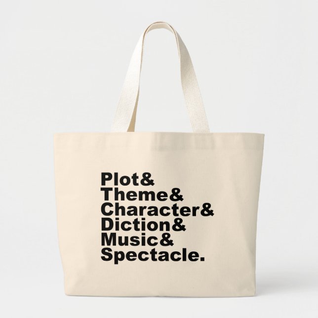 Six Element of Poetics and Drama by Aristotle Large Tote Bag (Front)