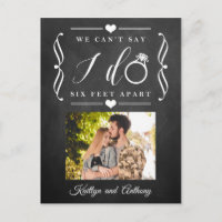 Six Feet Apart Wedding Postponement Change of Date