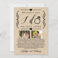 Six Feet Apart Wedding Postponement Change of Date