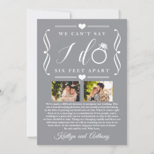 Six Feet Apart Wedding Postponement Change of Date Save The Date