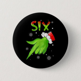 Six Funny Six Seven 6 7 Meme Santa Christmas Xmas  Cm Round Badge