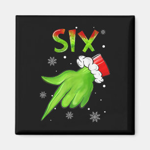 Six Funny Six Seven 6 7 Meme Santa Christmas Xmas  Magnet