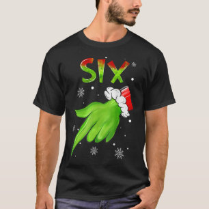 Six Funny Six Seven 6 7 Meme Santa Christmas Xmas T-Shirt