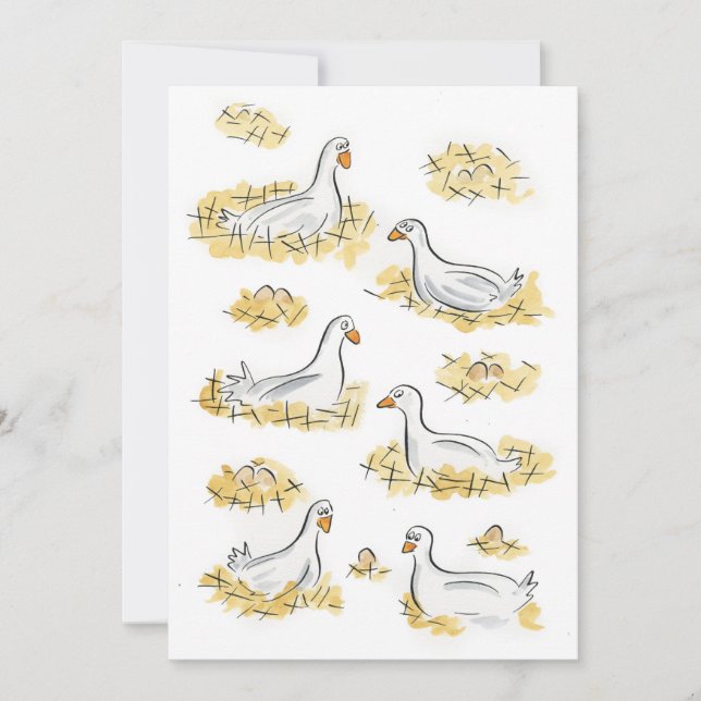 Six Geese a Laying Invitation (Front)