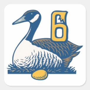 Six Geese a-Laying Square Sticker