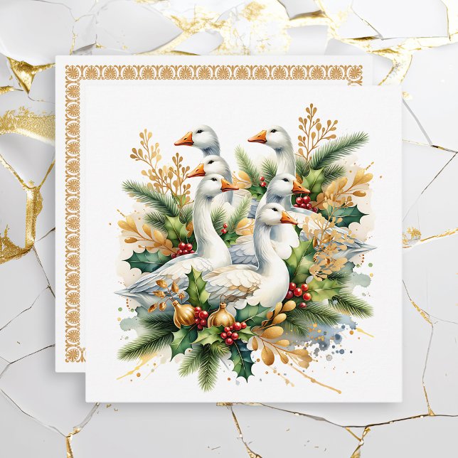 Six Geese a-Laying | Twelve Days of Christmas Holiday Card (Creator Uploaded)
