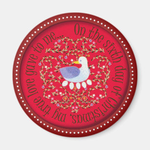 Six geese alaying magnet