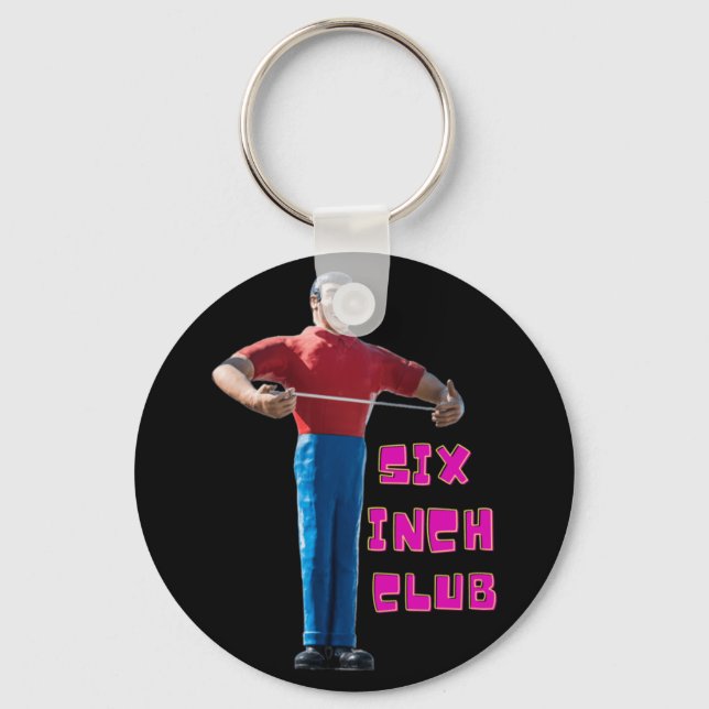 Six Inch Club Sticker  Key Ring (Front)