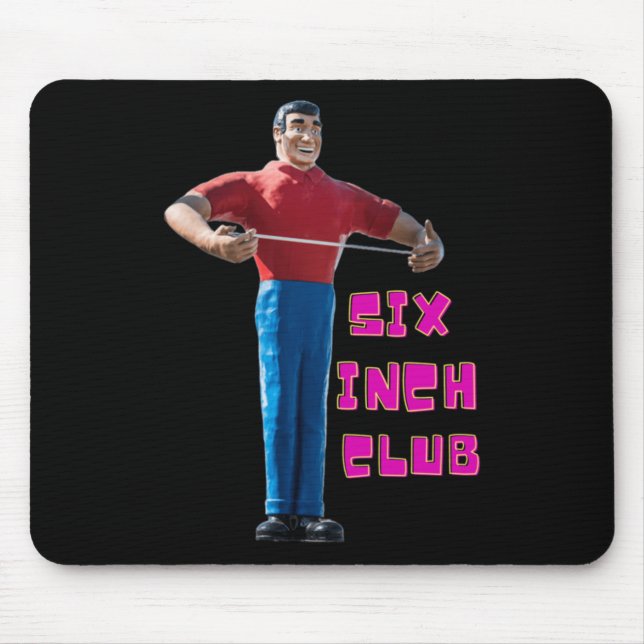 Six Inch Club Sticker  Mouse Pad (Front)