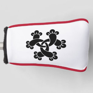 Six interlocking cloves golf head cover