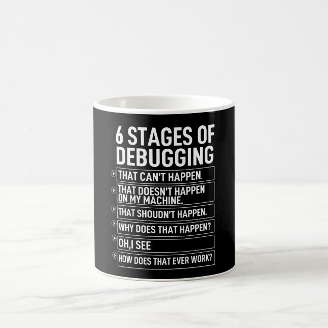 Six Levels Of Troubleshooting Coffee Mug (Center)