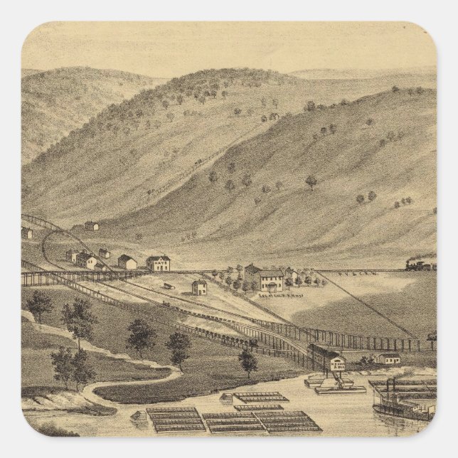 Six Mile Ferry Square Sticker (Front)