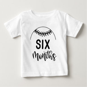 Six Months Baseball Baby Milestone - T-Shirt