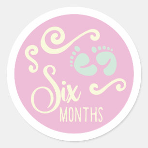 Six Months Stickers