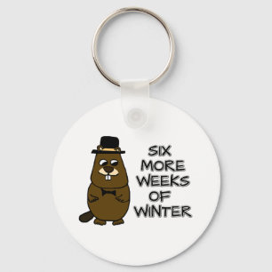 Six more weeks of winter key ring
