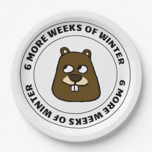 Six more weeks of winter paper plate