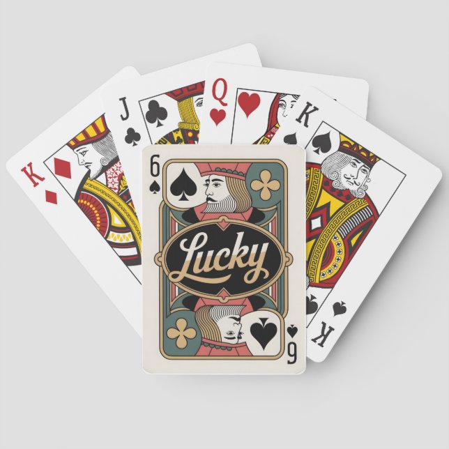 Six Of Spades Lucky Card Deck (Back)