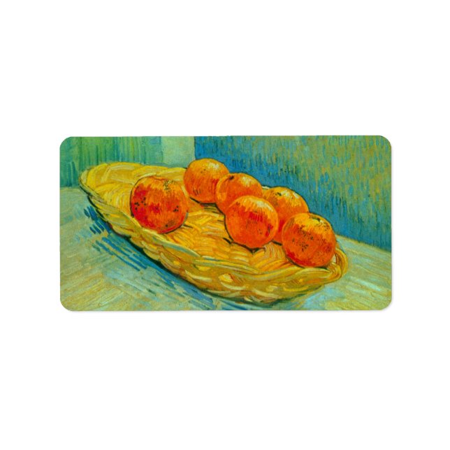 Six Oranges by Vincent van Gogh Label (Front)