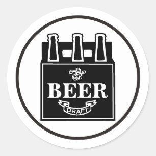 Six Pack of Beer Classic Round Sticker