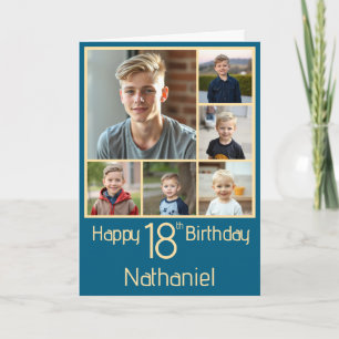 Six Photo Collage 18th Birthday Card