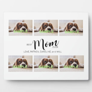 Six Photo Collage Tabletop Plaque with Easel