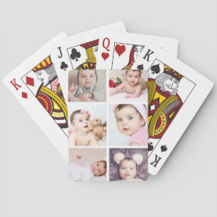 Six Photo Personalised Custom Playing Cards